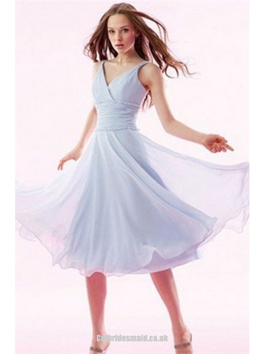 Mariage - 2013 sweet bridesmaid dresses Knee-Length Chiffon One Shoulder Petite Uk Bridesmaid Dress
