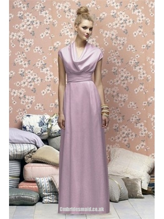 زفاف - 2013 sweet bridesmaid dress Lilac Floor-Length Taffeta Scoop Fall Pear Uk Bridesmaid Dress