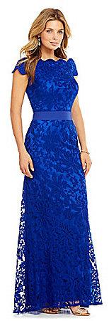 Wedding - Tadashi Shoji Off-The-Shoulder Embroidered Lace Gown