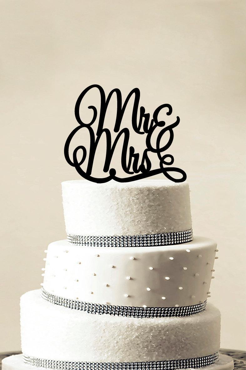 Wedding - Custom Wedding Cake Topper - Personalized Monogram Cake Topper - Initial Cake Topper - Cake Decor - Bride and Groom