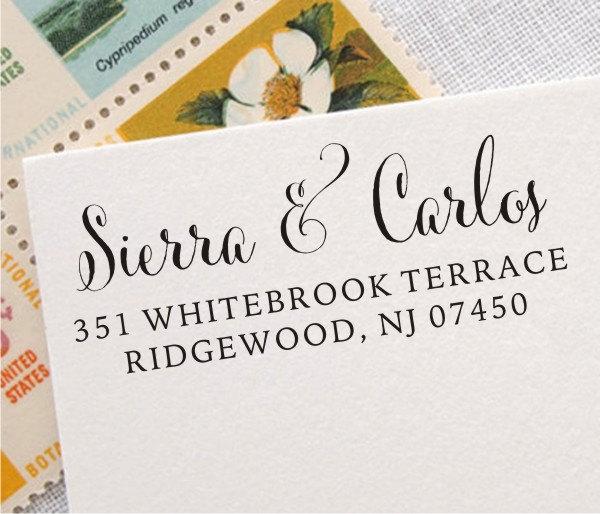 Hochzeit - Return Address Stamp - Custom Address Stamp - Self Inking Return Address Stamp (019)