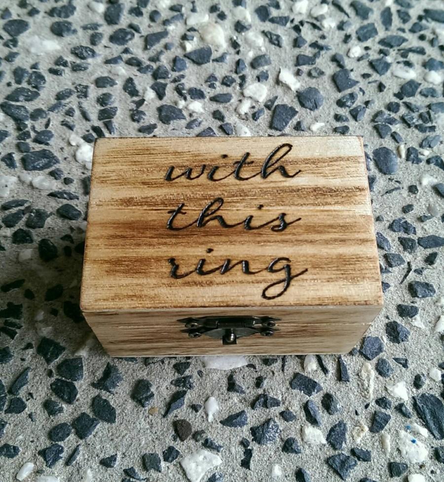 زفاف - Personalised rustic wooden ring box - wedding ring box
