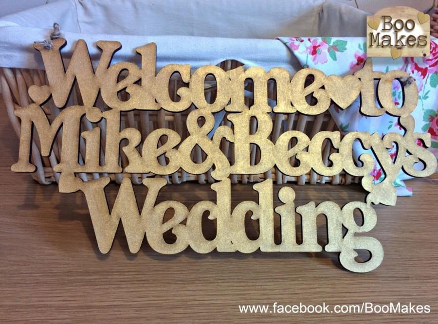 Wedding - Personalised "Welcome to .... Wedding" sign
