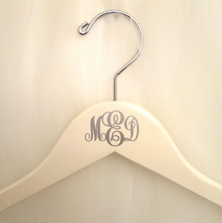 Свадьба - Interlocking Monogram Decal Addition for Bridal Hanger - Custom Personalized Hanger Add-On - Suspended Moments