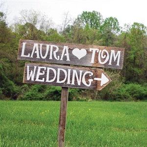 Wedding - Rustic Wedding Signs Personalized Romantic Outdoor Weddings Hand Painted Reclaimed Wood. Rustic Weddings. Vintage Weddings Road Signs Barn