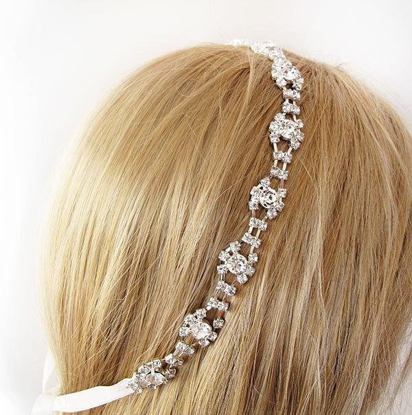 Wedding - Bridal Headband, Bridal Head Piece, Rhinestone Headband, Wedding Headband, Bridal Headpiece, Rhinestone