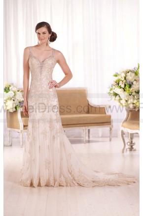 Mariage - Essense of Australia Lavish Satin Sheath Wedding Gown Style D2050