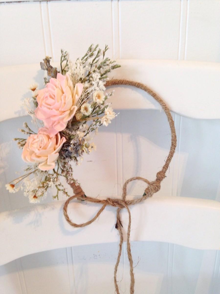 Hochzeit - Bridal flower crown - flower girl headband - flower crown - headwreath 