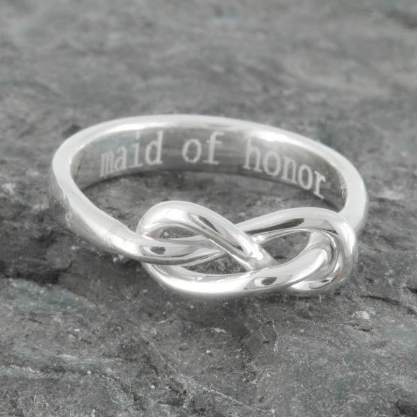 Свадьба - Infinity ring, maid of honor gift, maid of honor, best friend, promise,personalized, friendship, sisters, mother daughter, Bridesmaid Gift