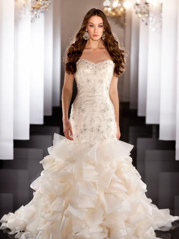 Wedding - Tulle Organza Sweetheart Beading Ball Gown Wedding Dress