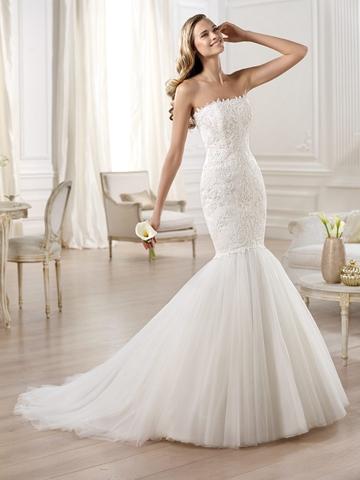 زفاف - Strapless Mermaid Wedding Dress Featuring Applique Crystal