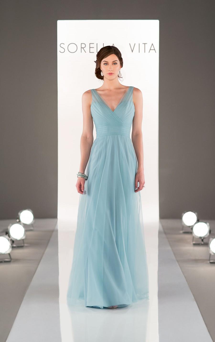 Hochzeit - Sorella Vita Tulle Bridesmaid Dress Style 8702