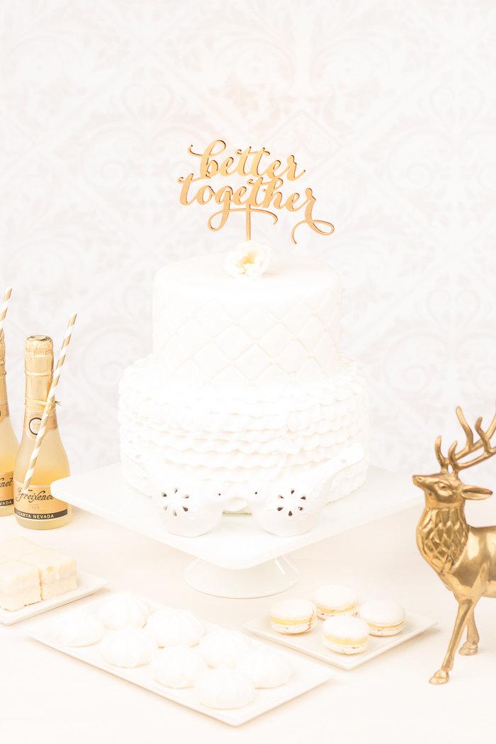 Mariage - Better Together Wedding Cake Topper - Gold- Soirée Collection