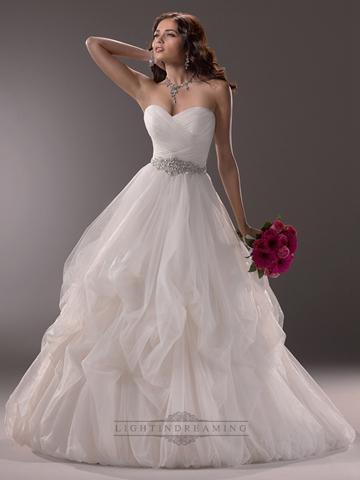 Hochzeit - Criss-cross Ruched Sweetheart Ball Gown Wedding Dress