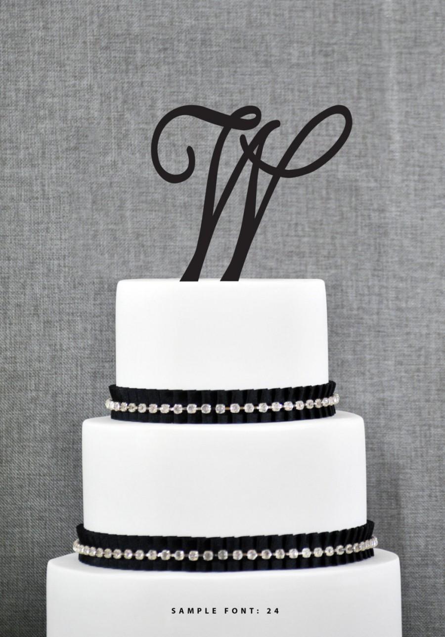 Свадьба - Personalized Monogram Initial Wedding Cake Toppers -Letter W, Custom Monogram Cake Toppers, Unique Cake Toppers, Traditional Initial Toppers