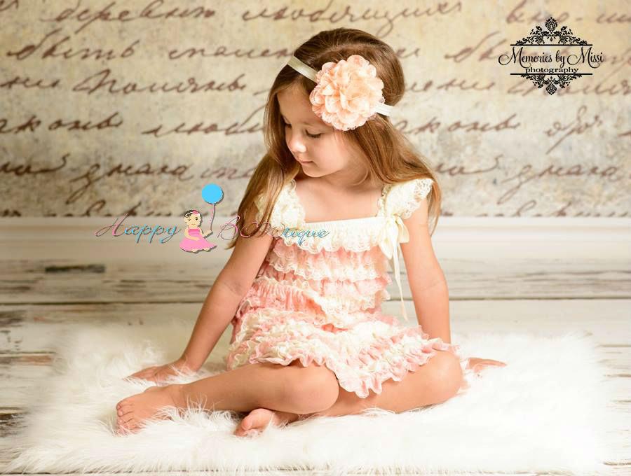 Mariage - flower girl dess, Ivory Blush Peach Lace Dress, ruffle dress, girls dress, Birthday outfit, baby dress, wedding flower girls, toddler dress