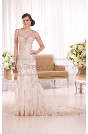 Wedding - Essense of Australia Lavish Satin Sheath Wedding Gown Style D2050