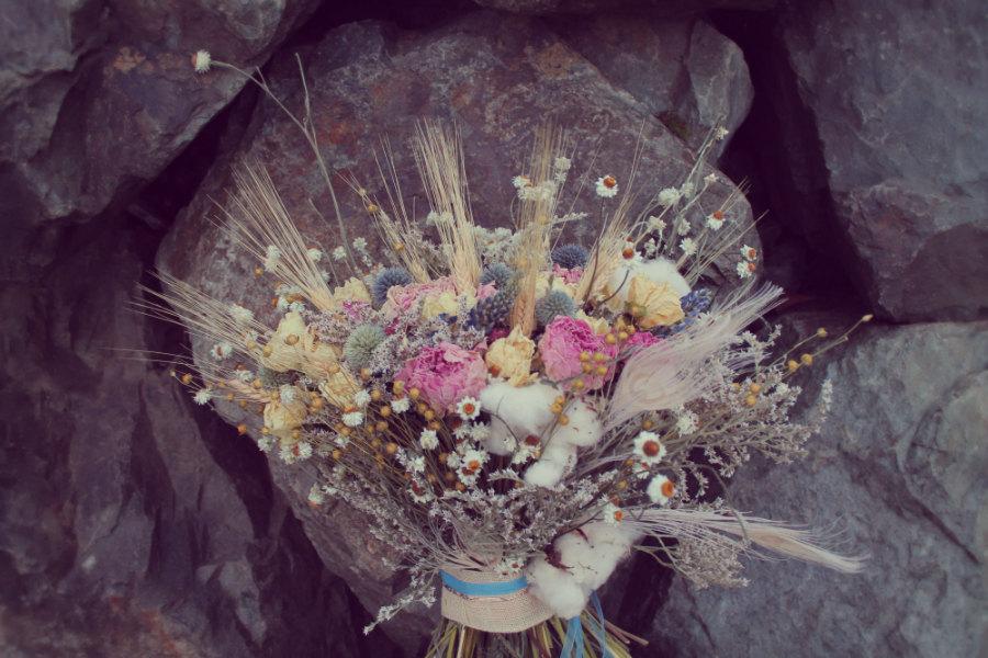 Свадьба - custom dried bridal bouquet, wildflower bouquet, rustic bouquet, cotton boll bouquet, wheat bouquet, dried flower bouquet, peony bouquet