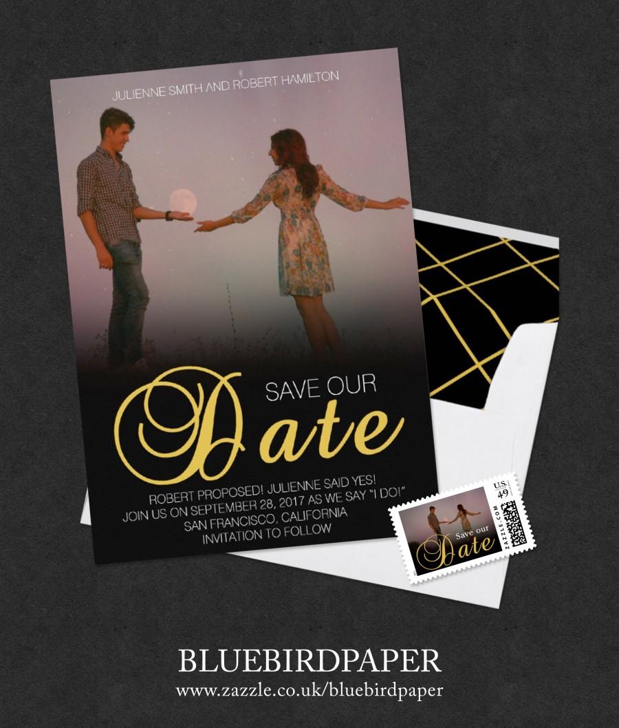 Mariage - Romantic Movie Poster Style Photo Save the Date