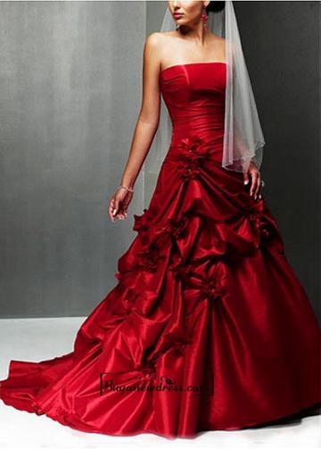 زفاف - A Charming Taffeta Strapless Wedding Dress
