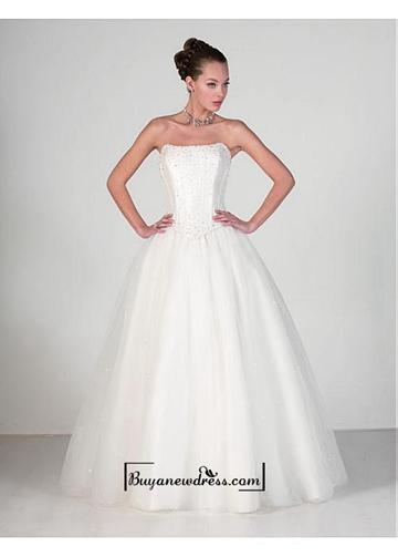 زفاف - Beautiful Elegant Exquisite Satin A-line Wedding Dress In Great Handwork