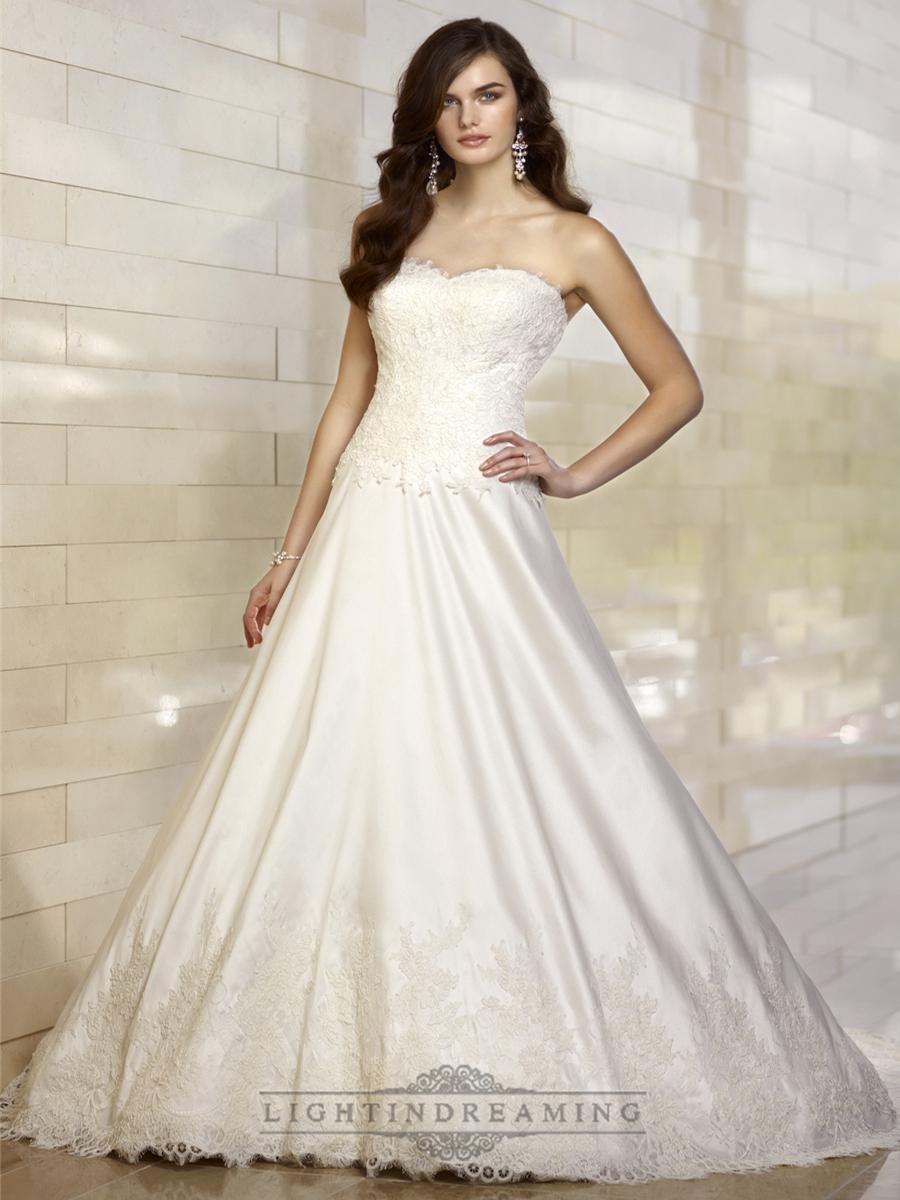 Hochzeit - Elegant A-line Sweetheart Lace Vintage Wedding Dresses - LightIndreaming.com