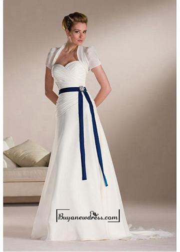 Wedding - Beautiful Elegant Chiffon Sweetheart Wedding Dress