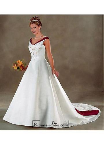Свадьба - Beautiful Elegant Exquisite Off-the-shoulder Satin Wedding Dress In Great Handwork
