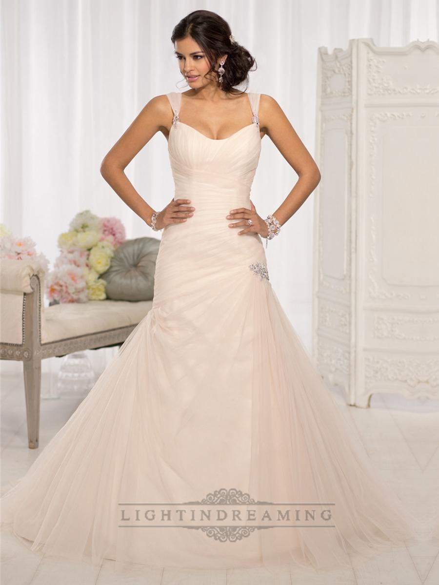 زفاف - Straps Fit and Flare Sweetheart Vintage Wedding Dresses - LightIndreaming.com