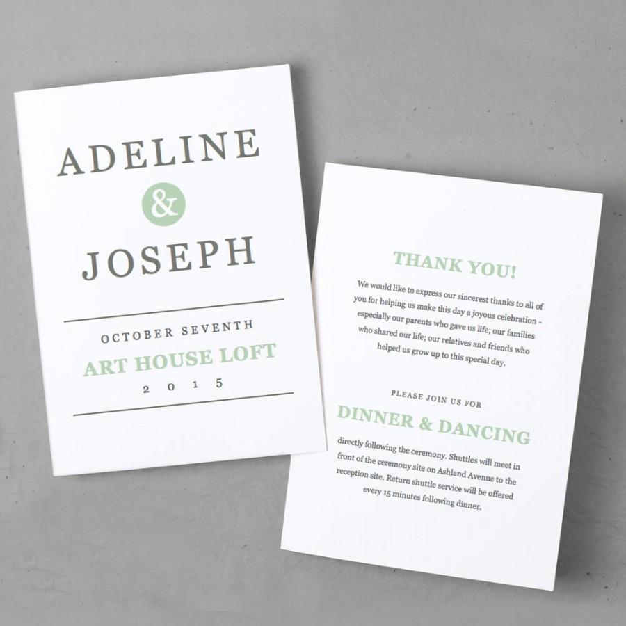 زفاف - Printable Wedding Program Template 