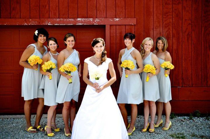 زفاف - Silver BRIDESMAID Convertible Dress -  Perfect for Weddings or Prom - 37 Colors