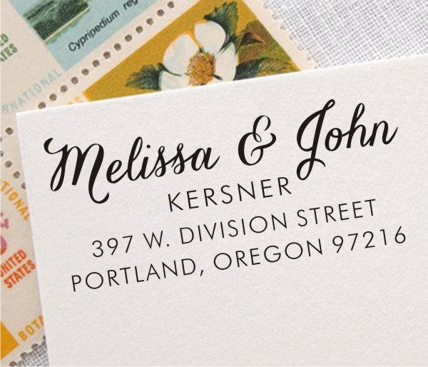 Свадьба - Return Address Stamp - Custom Address Stamp - Return Address Stamp - Personalized Self Inking Address Stamp (016)
