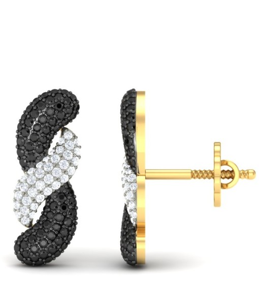 Wedding - The Black Gold Diamond Earrings