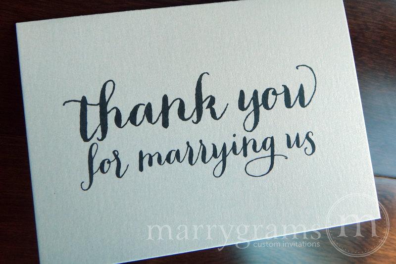 Wedding - Wedding Card to Your Officiant - Thank You for Marrying Us - Reverend, Priest, Deacon, Rabbi Note Card CS02