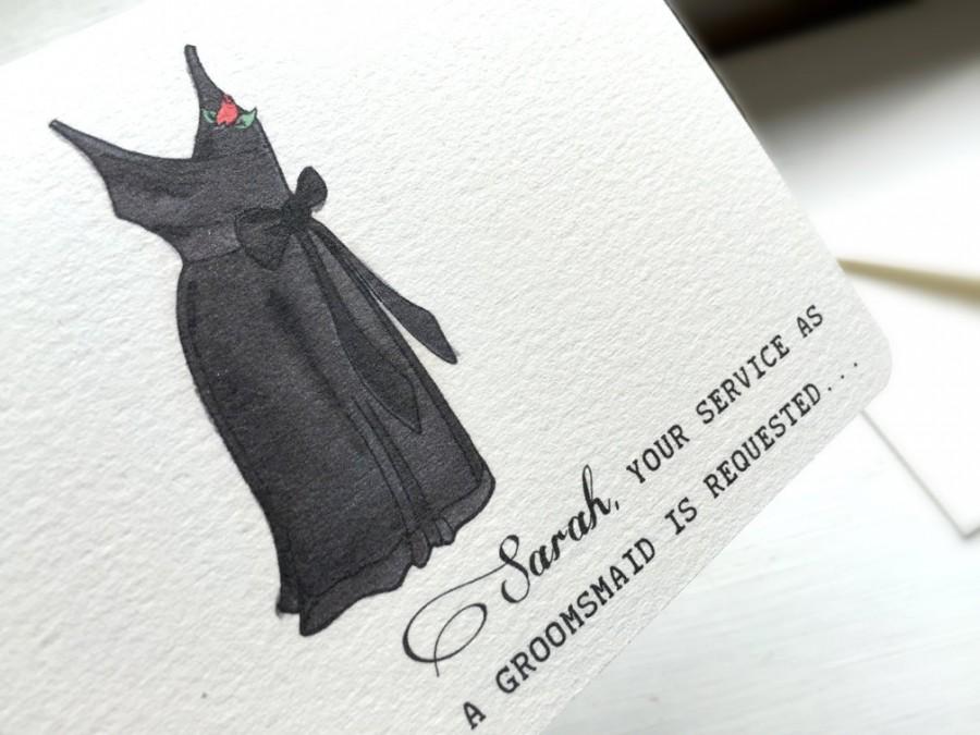 زفاف - Groomsmaid Invitation Card - Personalized cards for your Wedding Party