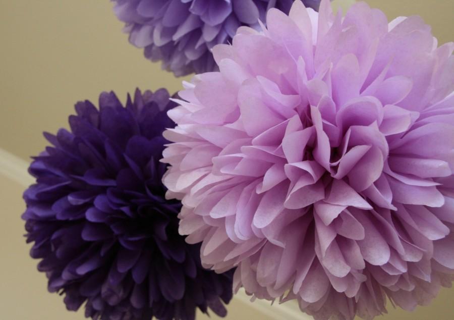 Mariage - Pansy .. Tissue Paper Poms / Weddings / Bridal Shower / Baby Shower / Birthday / Party Decoration / DIY