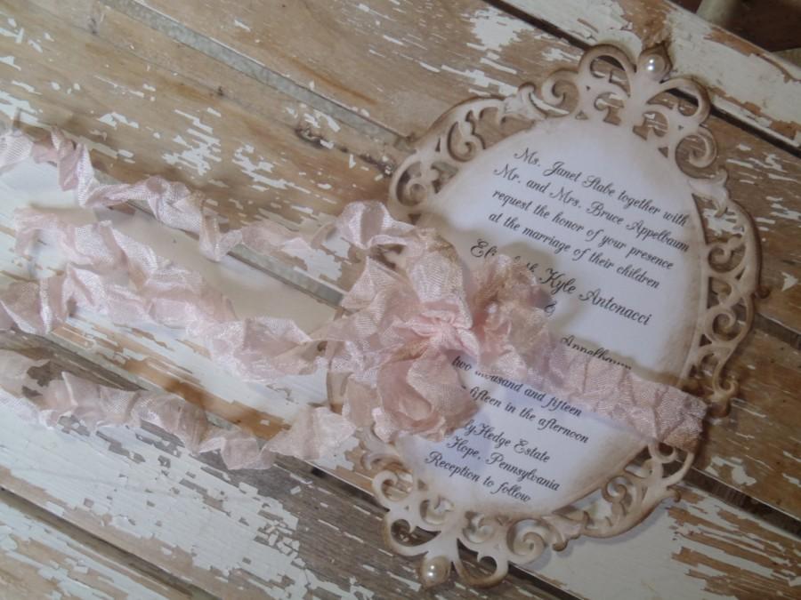 Свадьба - Blush Pink, Romantic,  French Rustic, Victorian Vintage Wedding Invitation, Shabby, Garden, Bat Mitzvah, Quinceanera, Sweet Sixteen, Shower