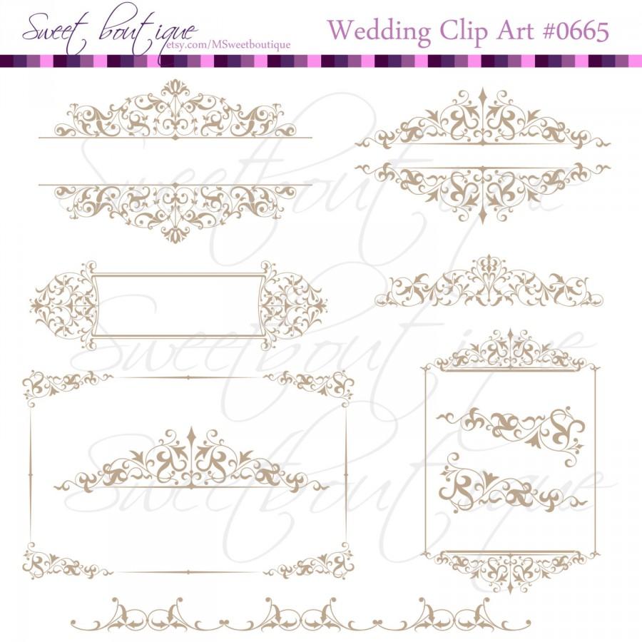 Свадьба - Wedding Invitation, Vintage Calligraphy Clip Art, Clipart digital, DIY Designs clipart, Text Dividers, Digital Frame, Digital cliparts 0665