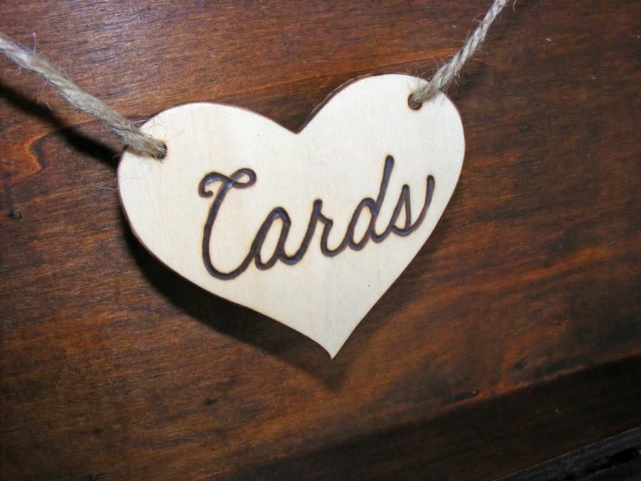 زفاف - Rustic Wooden Cards wedding sign in natural wood - made to order