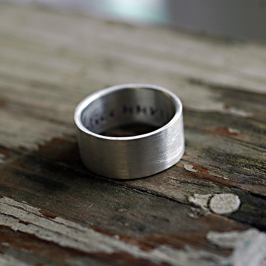زفاف - Wedding Band - Personalized Mens Ring - Silver Wedding Ring - Modern Wedding Band - Wide Ring - Custom Wedding Band - Minimalistic Ring