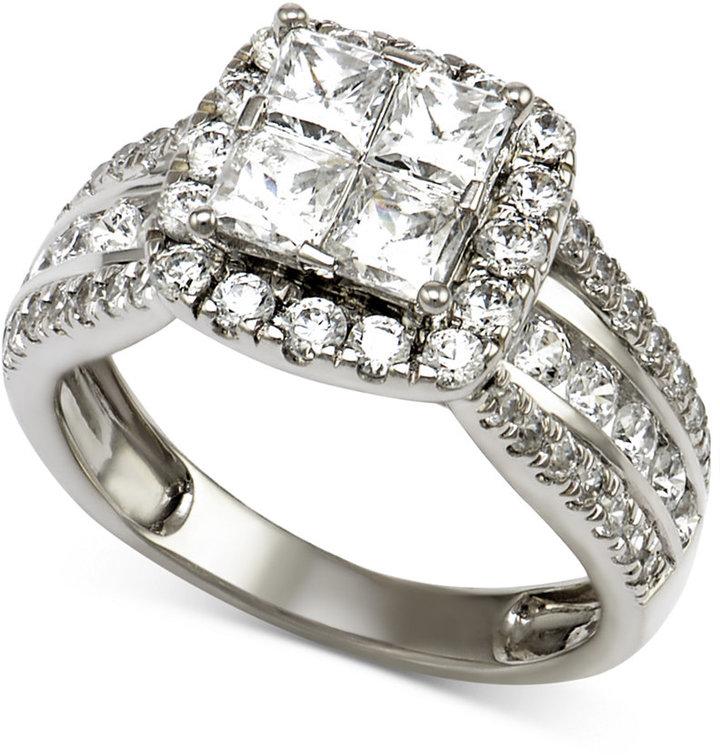 Свадьба - Diamond Engagement Ring (2-1/2 ct. t.w.) in 14k White Gold