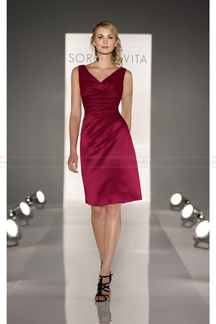 Hochzeit - Sorella Vita Burgundy Bridesmaid Dress Style 8199