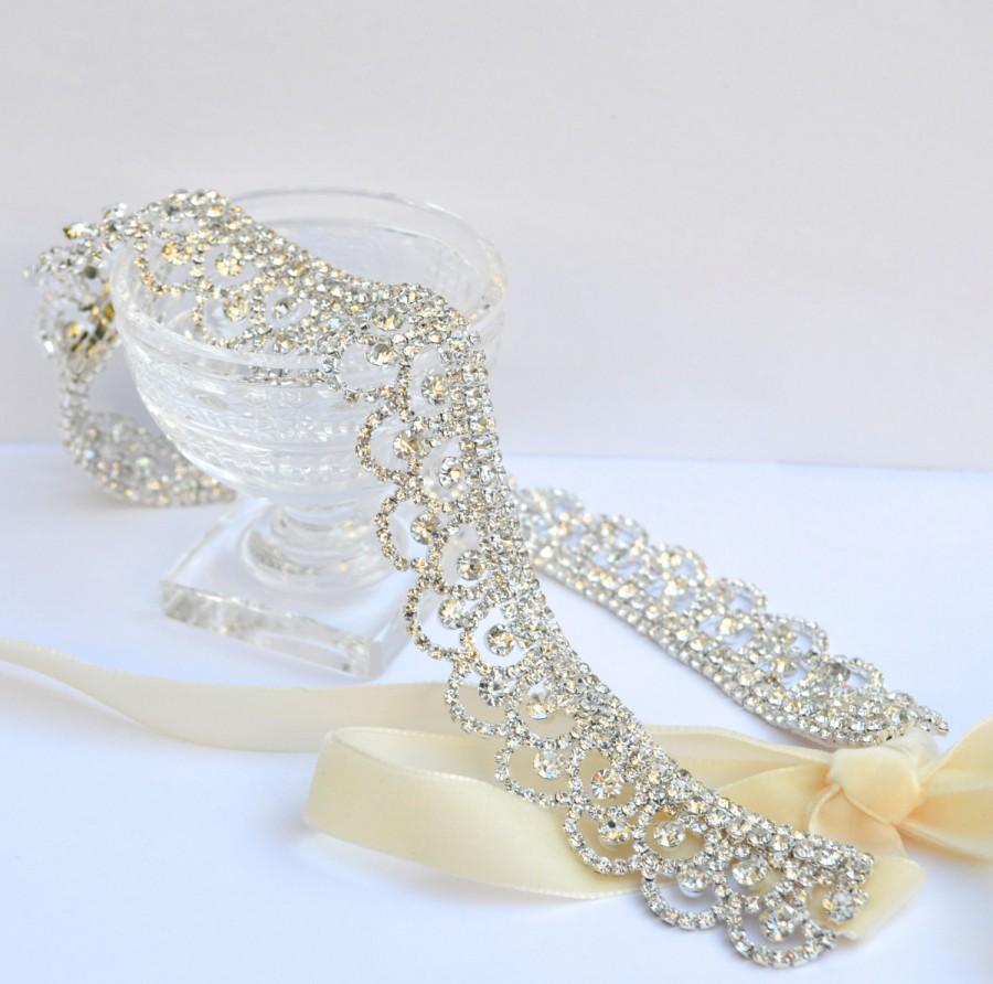 زفاف - Silver or Gold, Rhinestone Lace Bridal Belt, Downton Abbey Style, Diamante Sash, Rhinestone Belt, Bridesmaid Belt, Bridal Sash, Rhinestone