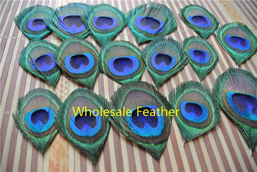 Mariage - 100 pcs trimmed peacock feather trimmed peacock eye feather for crafts costumes