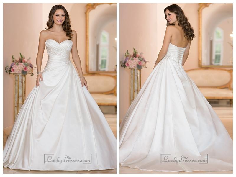 Wedding - Sweetheart Ruched Bodice Princess Ball Gown Wedding Dresses