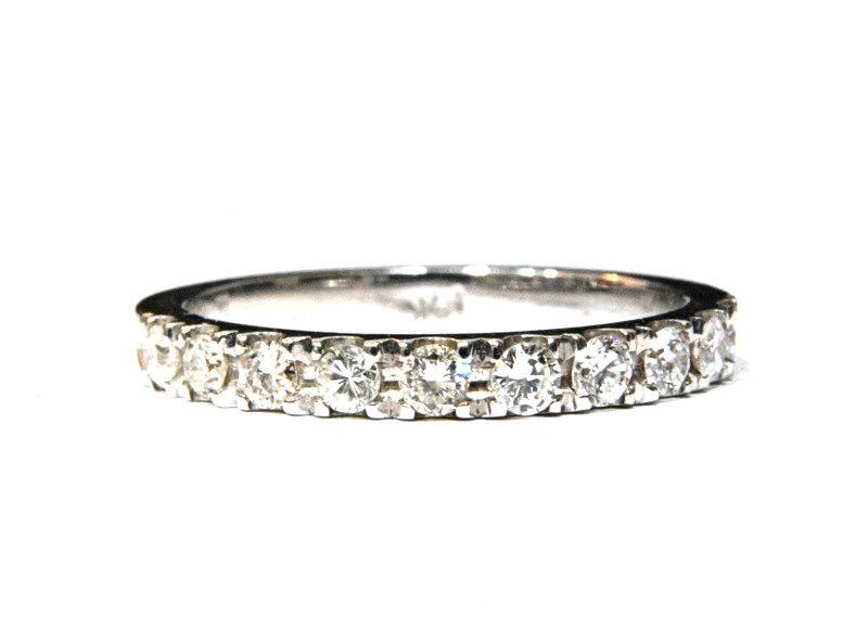 Mariage - Eternity Ring, Engagement ring, Wedding ring, Half setting ring, Band ring, Diamond ring, Matching engagement band, Anniversary ring