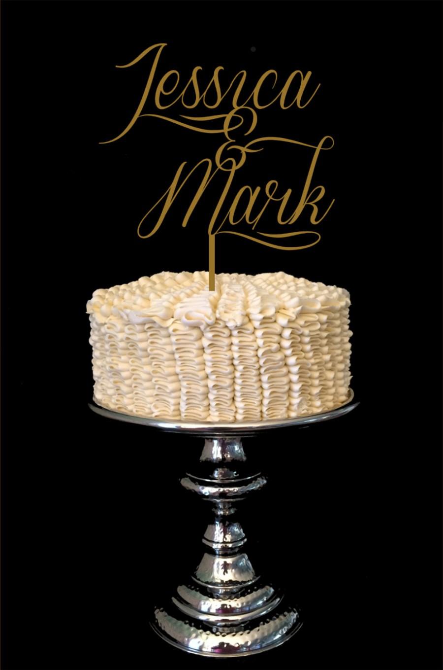 زفاف - Personalized Custom Mr & Mrs Wedding Cake Topper with YOUR First Name