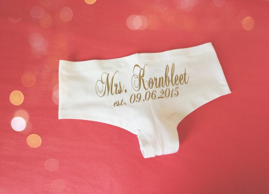 Mariage - Wedding Lingerie. Bride Underwear. Bride Gift. Bridal Shower Gift. Personalized Paties. Future Mrs Gift. Anniversary Gift. Wedding Gift.