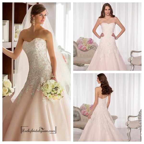 زفاف - Alluring Tulle Sweetheart Neckline Natural Waistline A-line Wedding Dress