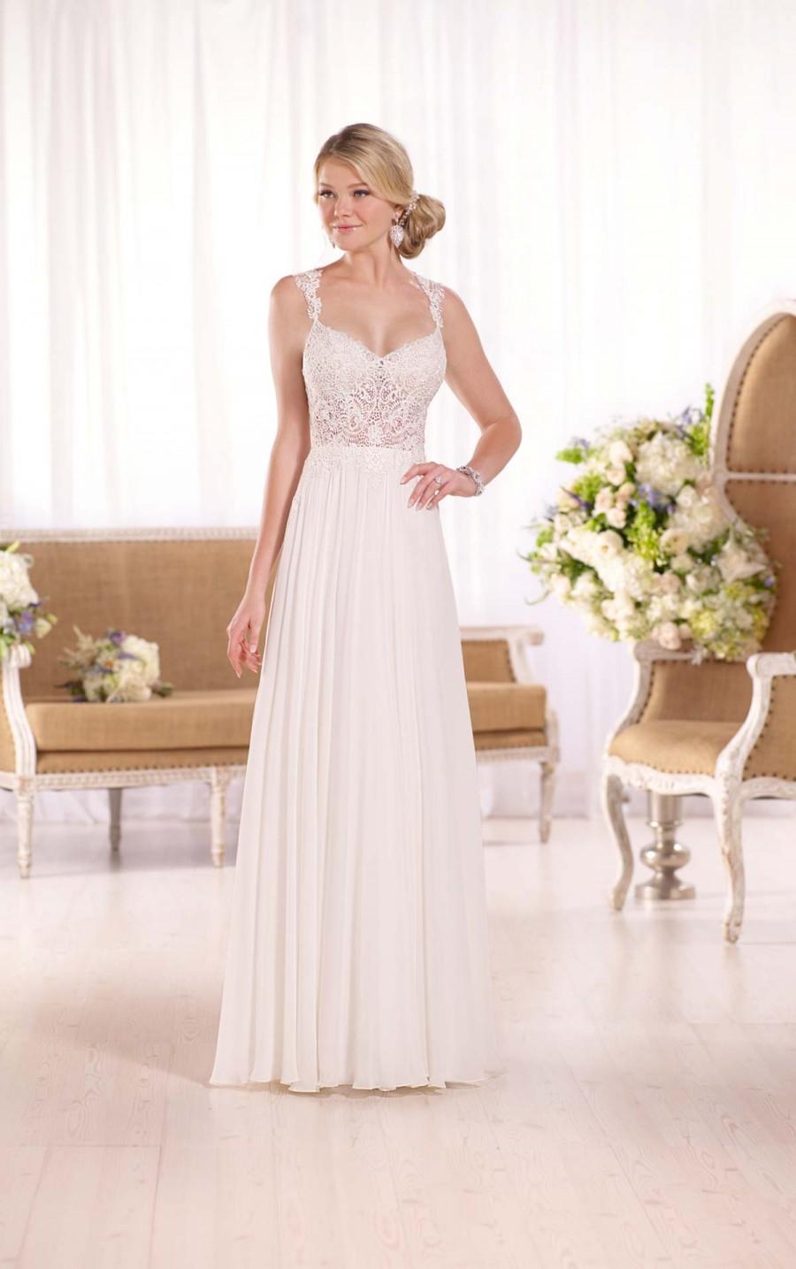 Hochzeit - Essense of Australia Guipure-Lace Wedding Dress Style D2044